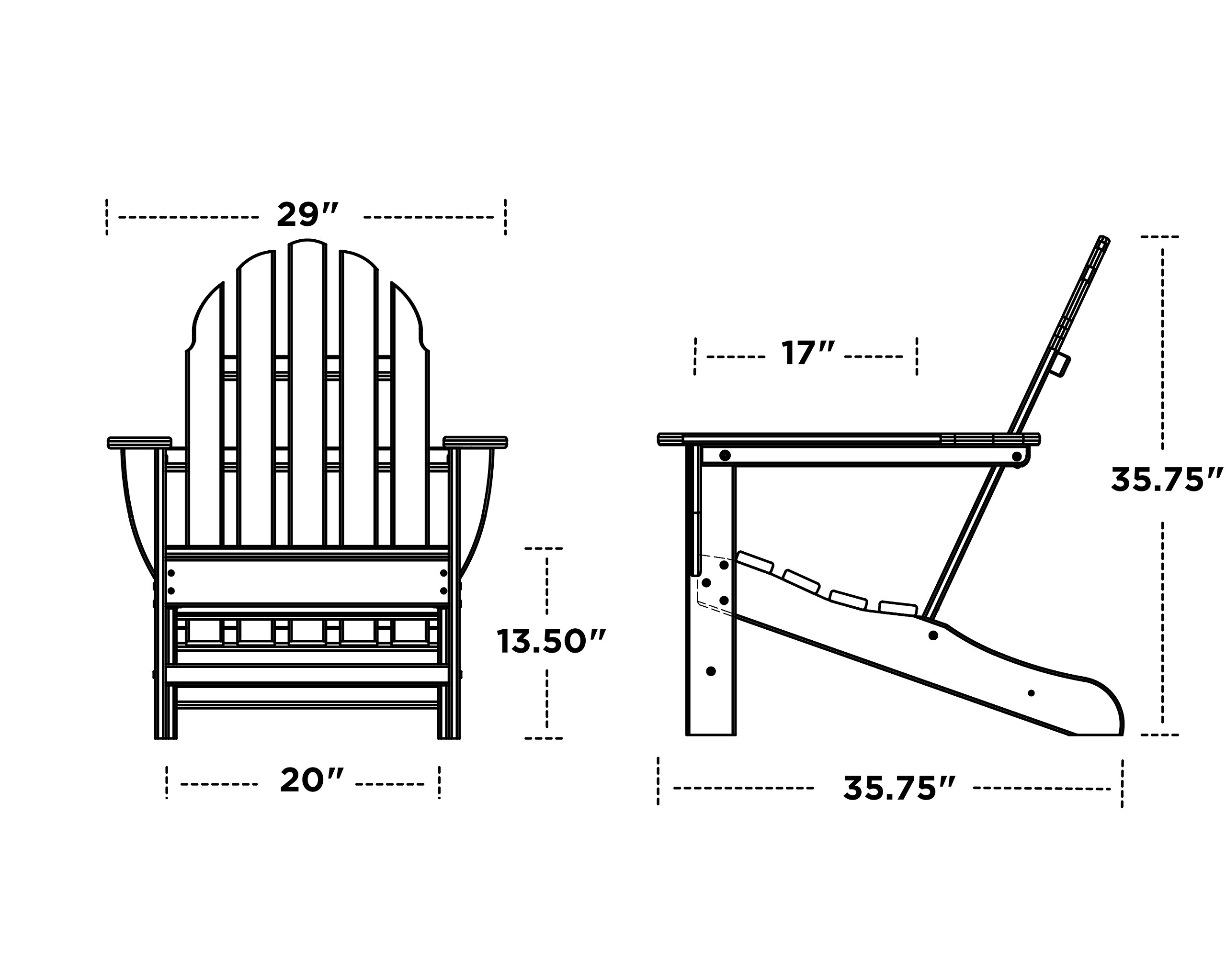 POLYWOOD AD4030MA Classic Outdoor Adirondack Chair in Mahogany - Durable All-Weather Patio Furniture for Garden, Poolside & Backyard Relaxation