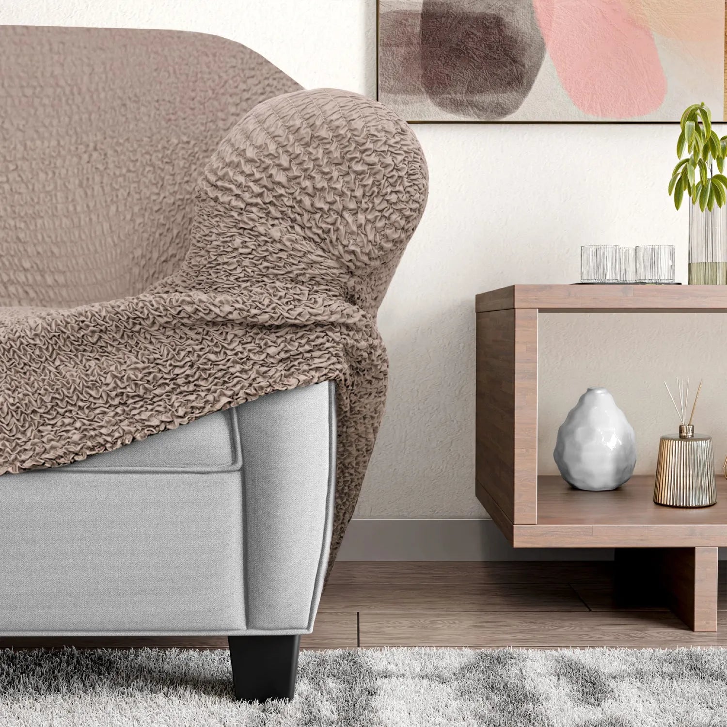 Microfiber Reclining Armchair Slipcover - Stretchable Furniture Protector for Living Room, Bedroom & Home Theater - Easy Wash Sofa Cover for Comfort & Style