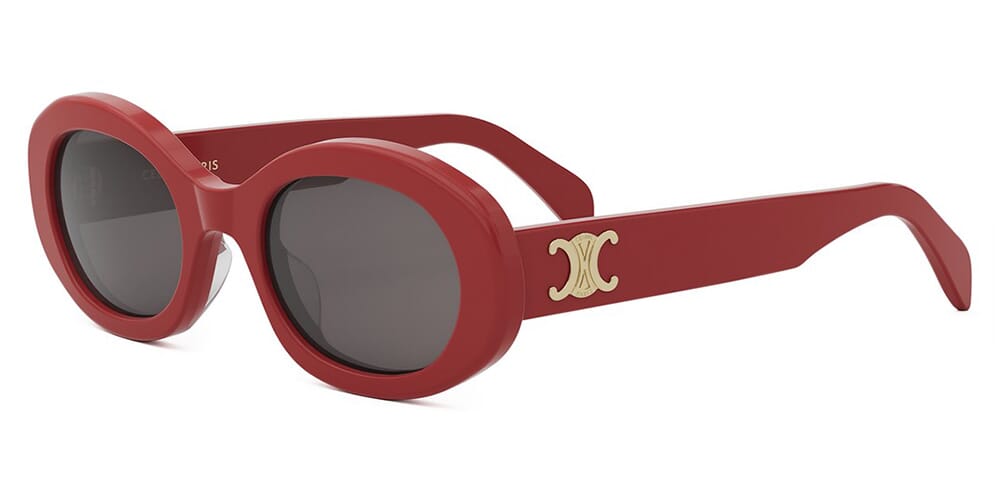 Celine CL40194U Triomphe Red Sunglasses for Women - Luxury Designer Shades with UV Protection - Perfect for Summer, Beach & Fashion Outfits