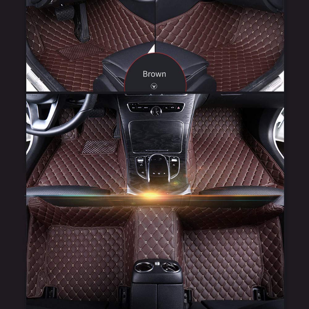 Custom Fit All-Weather Floor Mats for Ford Fusion 2013-2016 - Premium Non-Slip Car Floor Liners with Full Coverage Protection (Black/Beige) - Perfect for Daily Commute, Road Trips & Winter Weather Protection