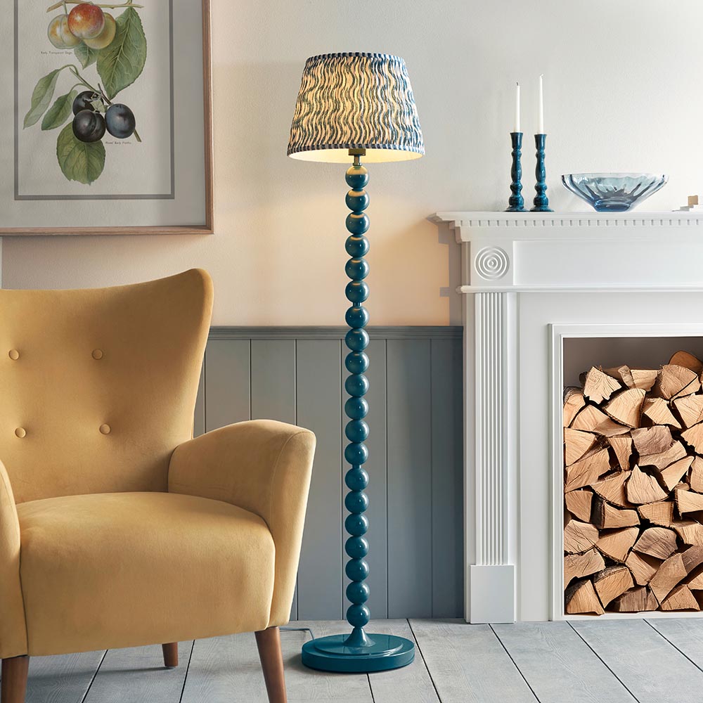 Auralis Ripple Floor Lamp with E27 Socket - Modern LED Standing Light for Living Room, Bedroom & Office - Adjustable Height in Multiple Finishes (Black, White, Bronze) - Perfect for Ambient Lighting & Home Decor