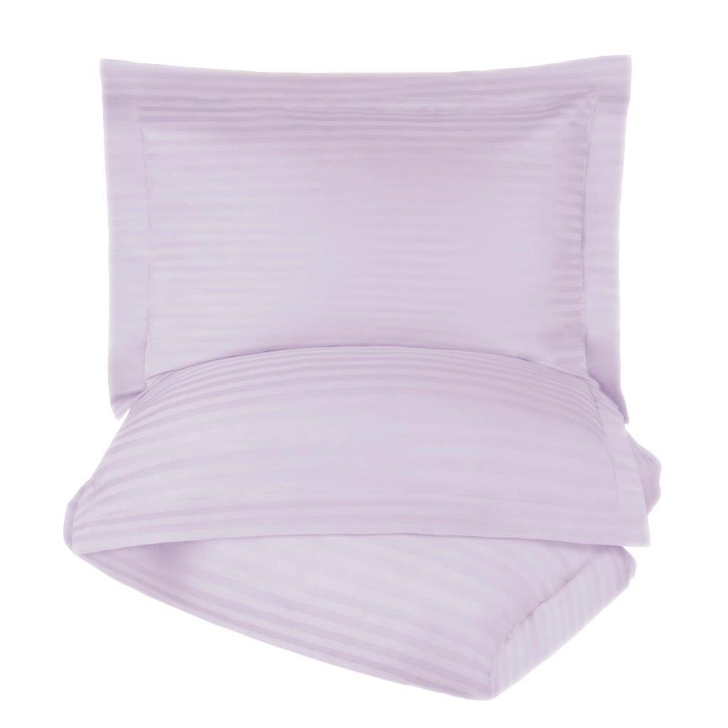 Luxury Egyptian Cotton 600 Thread Count Duvet Cover Set - Queen Size, Striped Design for Bedroom Decor | Soft & Breathable Bedding Set for Hotels, Guest Rooms & Master Bedrooms