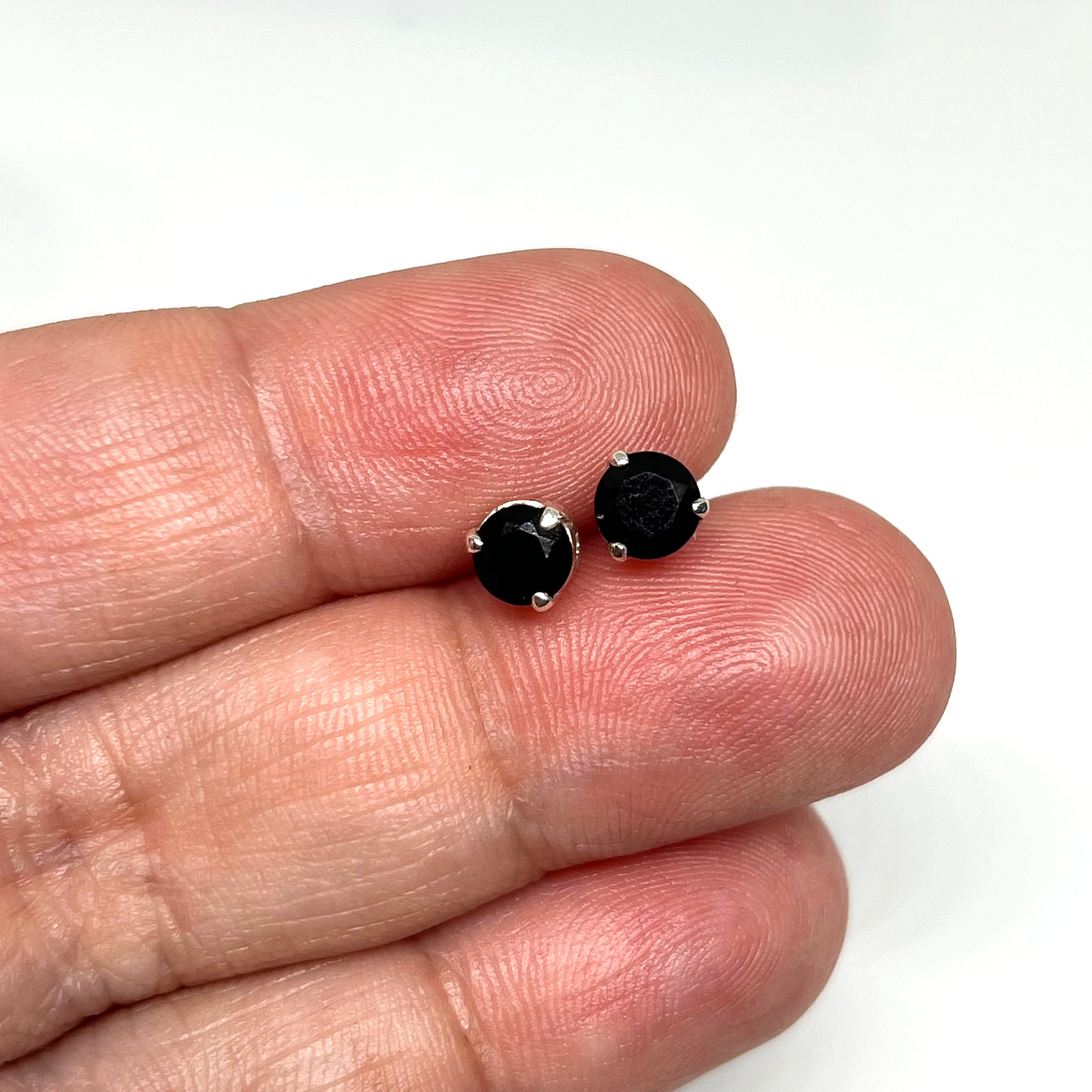 5mm Round Faceted Gemstone Stud Earrings - 3 Prong Set (PSE005) | Elegant & Durable for Daily Wear, Parties & Gifts