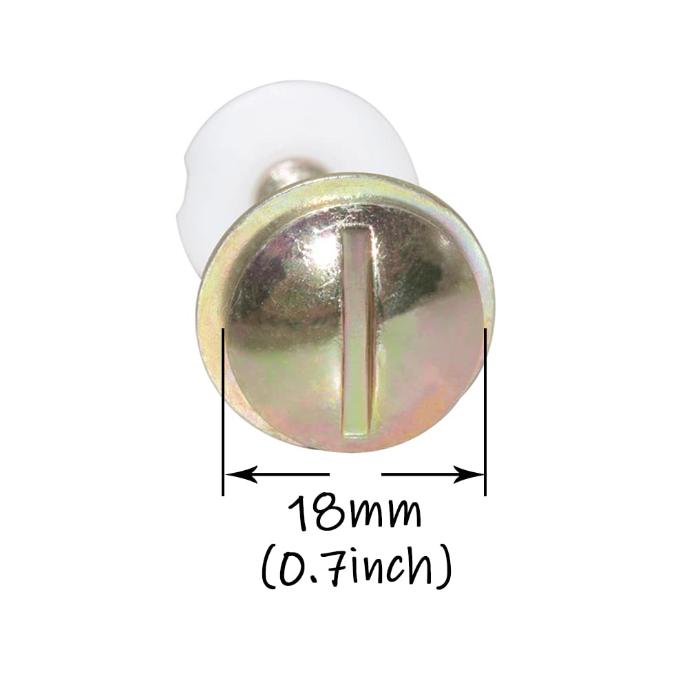 4PCS Heavy Duty Universal Toilet Seat Screws Kit - Stainless Steel Hinge Bolts with Plastic Nuts & Metal Washers - Durable Toilet Seat Fastener Replacement for Secure Installation - Perfect for Home, Hotel, and Public Restroom Maintenance