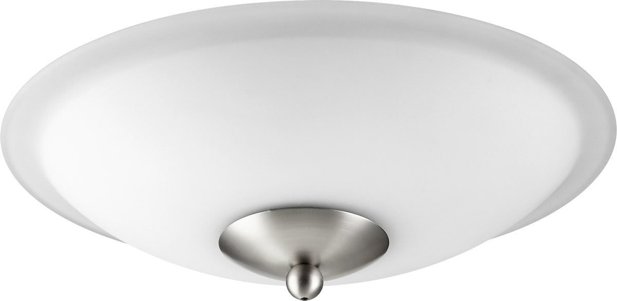 12W 2-Light Ceiling Fan Light Kit in Satin Nickel with Satin Opal Glass - Perfect for Bedroom, Living Room, and Indoor Lighting
