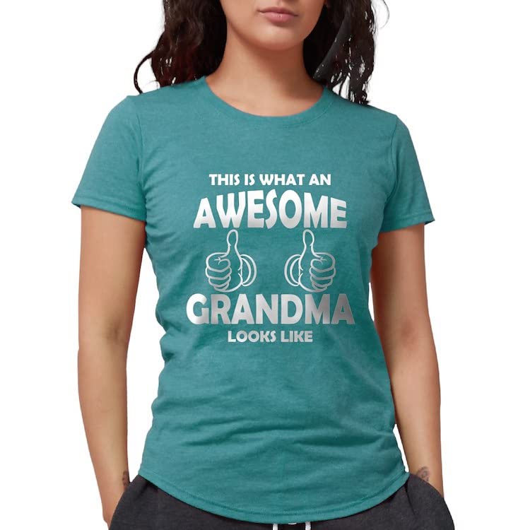 Awesome Grandma Looks Like T-Shirt - Tri-Blend Comfort Tee for Women - Perfect Gift for Grandparents Day, Birthday & Family Reunions