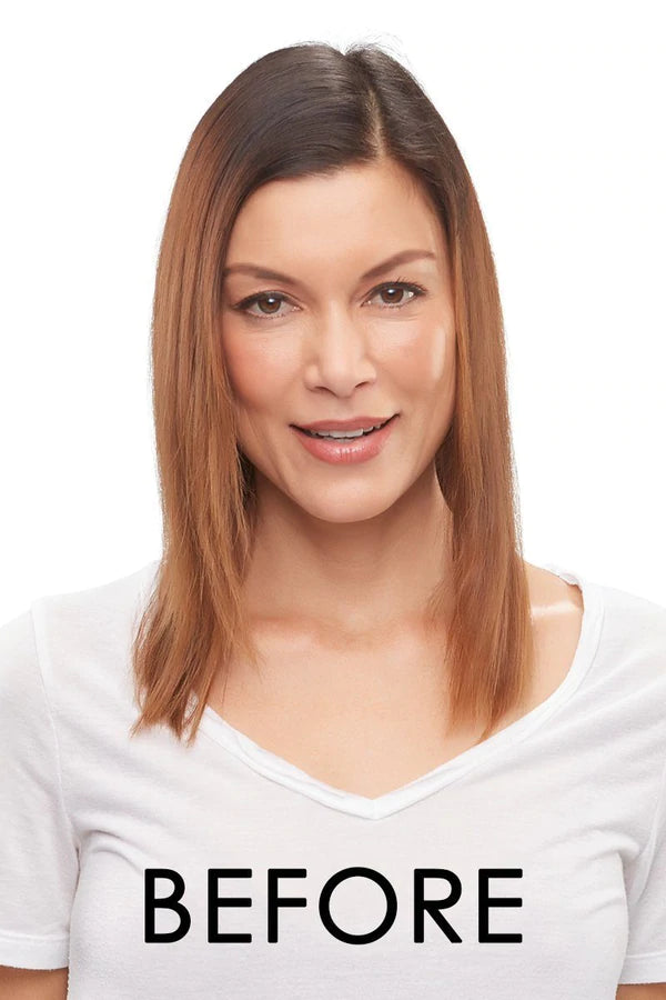EasiPart XL French 18 Human Hair Topper for Women - Natural Looking Hairpiece for Thinning Hair - Perfect for Daily Wear, Special Occasions & Styling