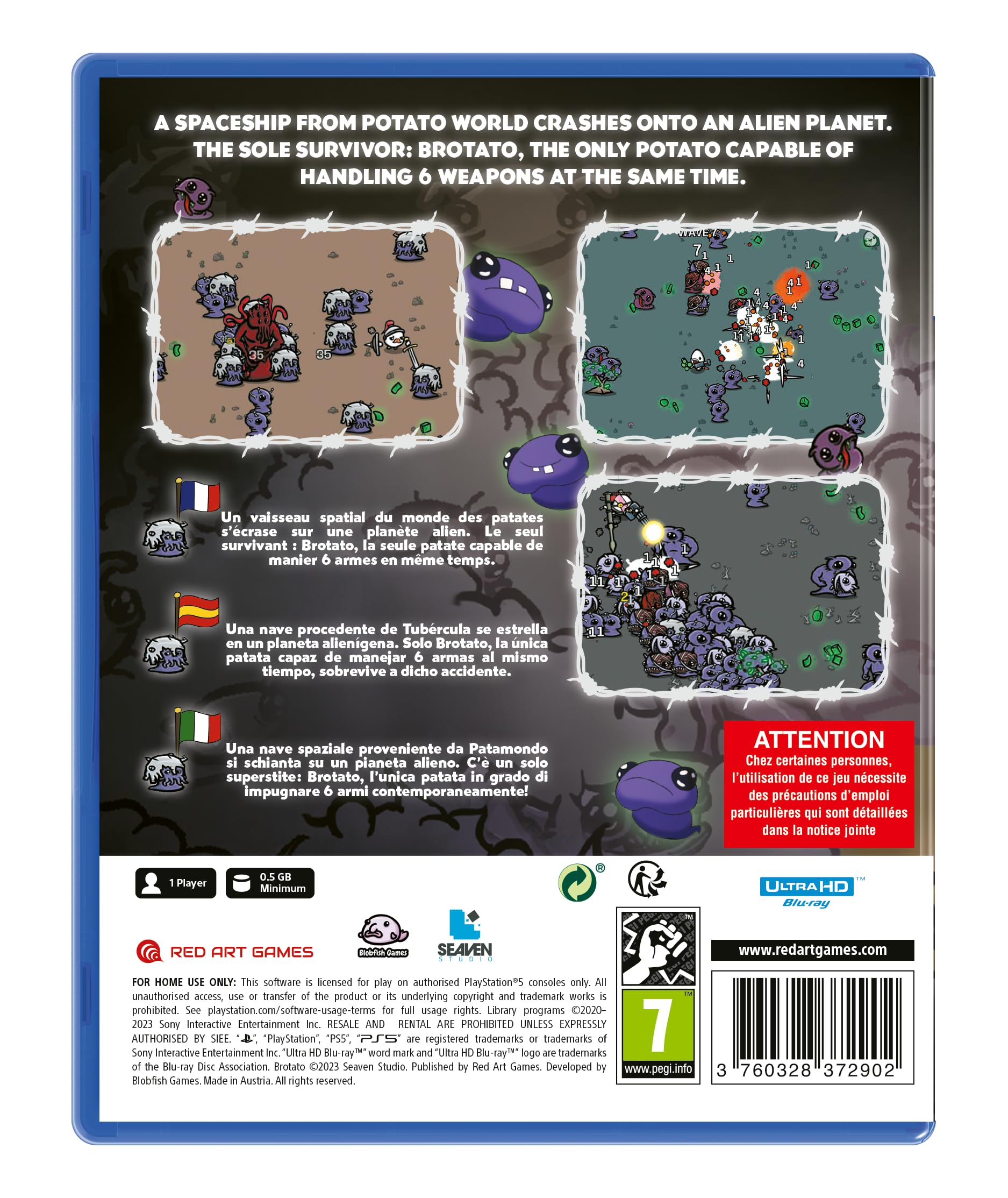 Brotato PS5 Game - Red Art Edition for Action-Packed Gaming
