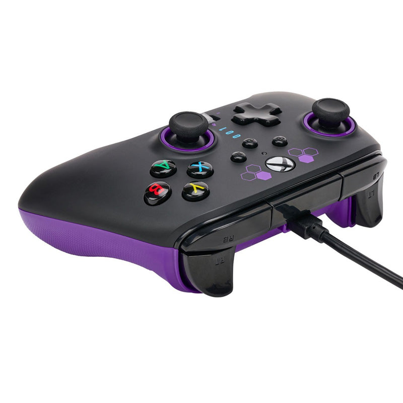 PowerA Wired Controller for Xbox Series X|S & Xbox One - Purple Hex Design - Perfect for Gaming, Streaming & Competitive Play
