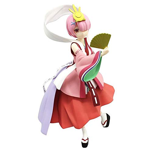 Re:Zero - Starting Life in Another World Ram 21cm Anime Figure Statue | Handmade PVC Collectible Model | Fairy Costume Dress Up | Christmas Gift for Anime Fans | Perfect for Display, Collection & Cosplay Inspiration