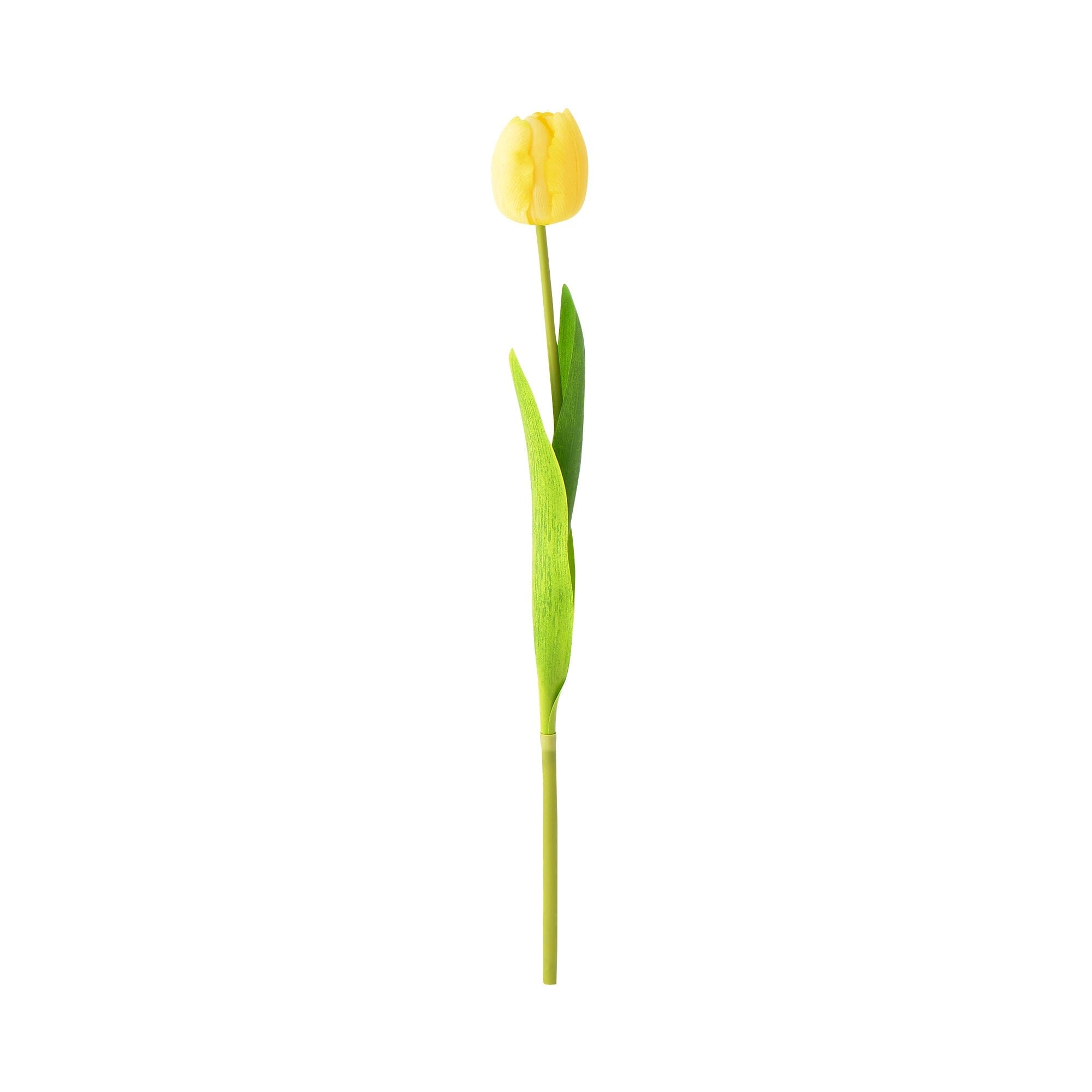 Real Touch Artificial Tulip Flowers - 12 Pack Yellow Fake Tulips for Home Decor, Wedding Centerpieces, Office Desk & Party Arrangements