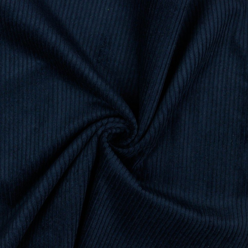 Premium Jumbo Cotton Corduroy Fabric - Soft & Durable Dark Blue Material for DIY Crafts, Upholstery & Fashion Design