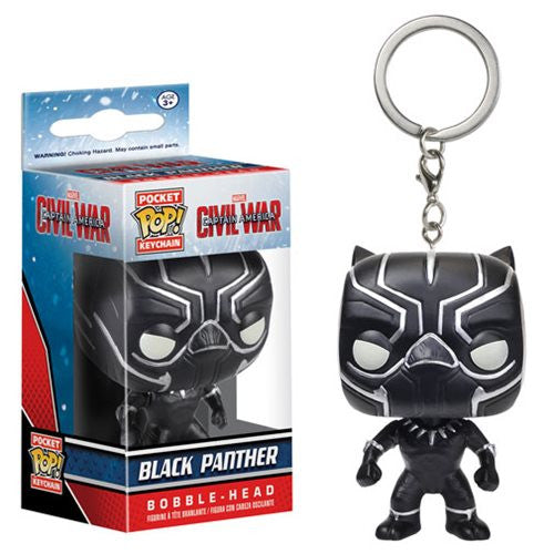 Marvel Captain America: Civil War Black Panther Pocket Pop! Vinyl Keychain - Fun Collectible for Backpacks, Gifts & Superhero Fans