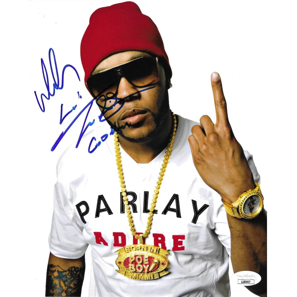 Flo Rida Autographed 8x10 Photo with JSA COA - Signed Hip Hop Rapper Memorabilia - Perfect for Music Fans, Collectors, and Home Decor