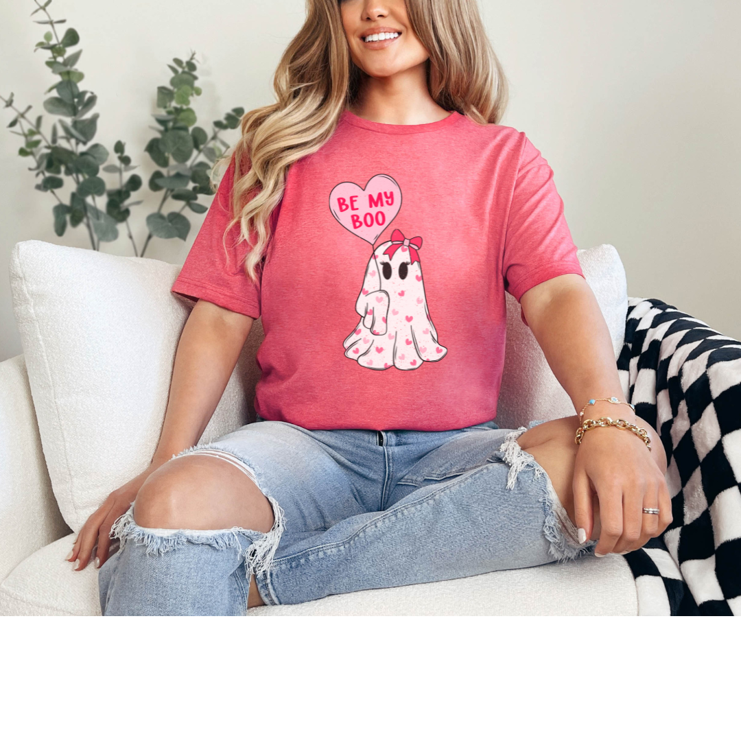 Be My Boo Graphic Tee - Cute Valentine's Day Couple T-Shirt for Him & Her | Perfect Gift for Anniversaries, Date Nights & Romantic Occasions