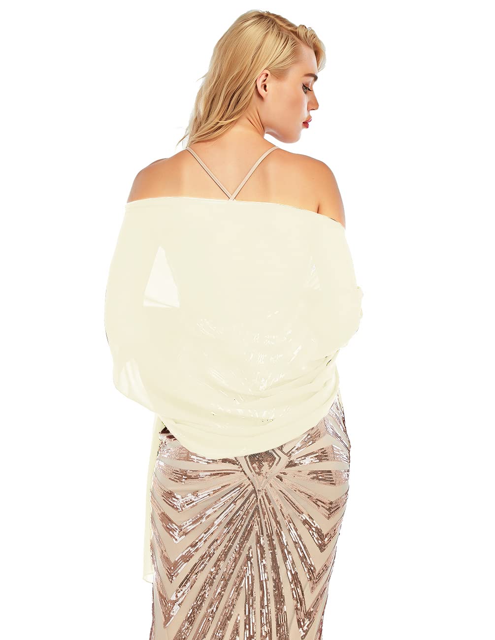 Elegant Soft Chiffon Shawls & Wraps for Women - Lightweight Pashmina Scarves for Evening Dresses, Weddings, Parties & Formal Events - Perfect Accessory for Brides, Prom & Special Occasions