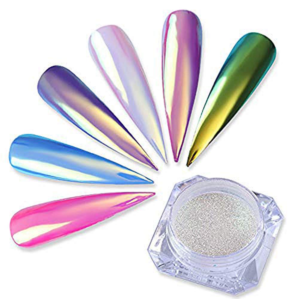 0.3g Neon Chameleon Pearl Nail Glitter Powder - Mirror Chrome Pigment Dust for UV Gel Polish & Nail Art Designs | Perfect for Salon, DIY Manicures & Party Nail Decorations