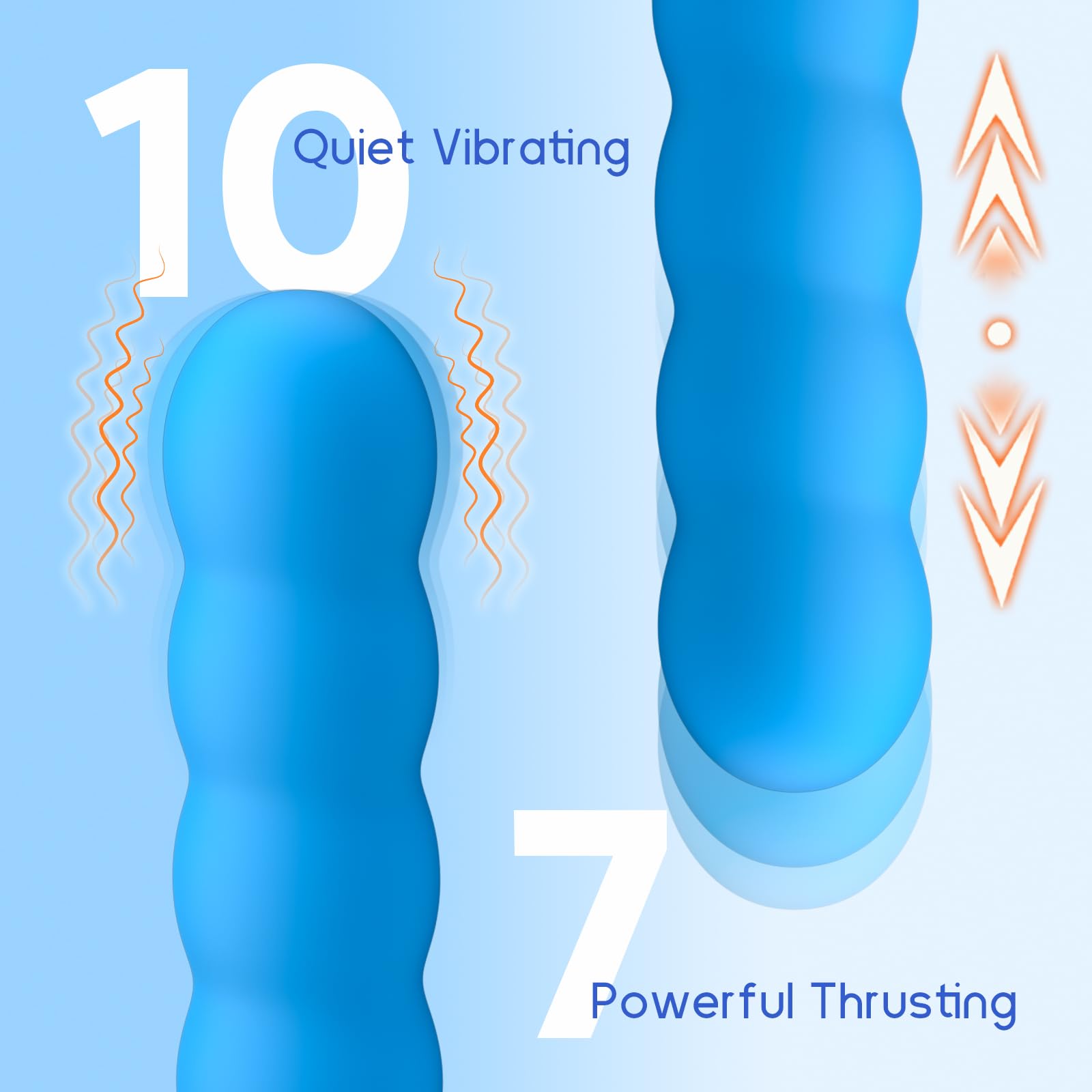 Discreet Thrusting G-Spot Vibrator - Portable Clitoral & Anal Stimulator with 10 Vibration Modes & 7 Thrusting Speeds - Silent Personal Massager for Women - Perfect for Travel, Solo Play & Couples Intimacy