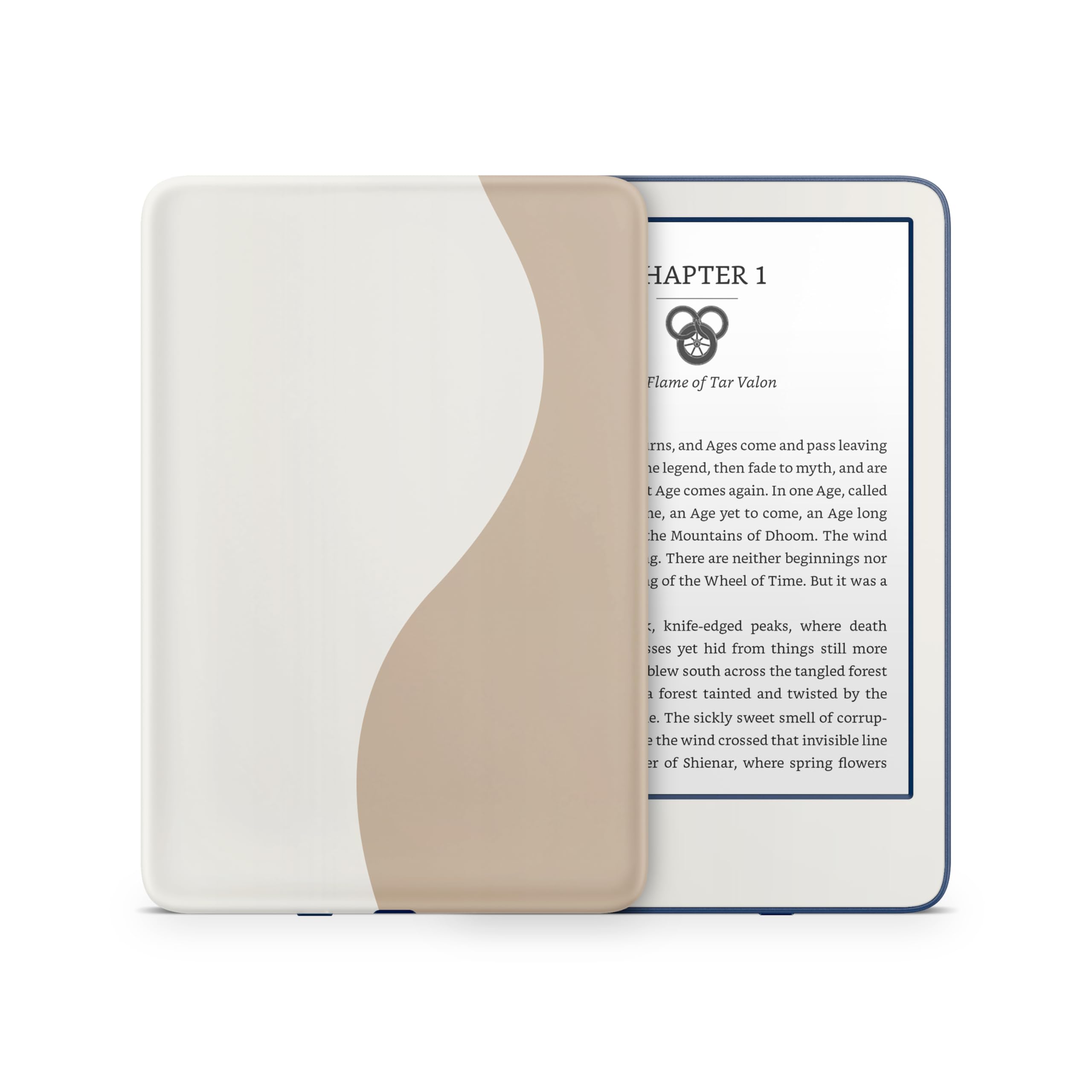 Premium 3M Vinyl Full Wrap Skin for Kindle (11th Gen, 2022) - Off-White & Beige Decal Sticker Cover | Durable Protective Case for Reading, Travel & Daily Use