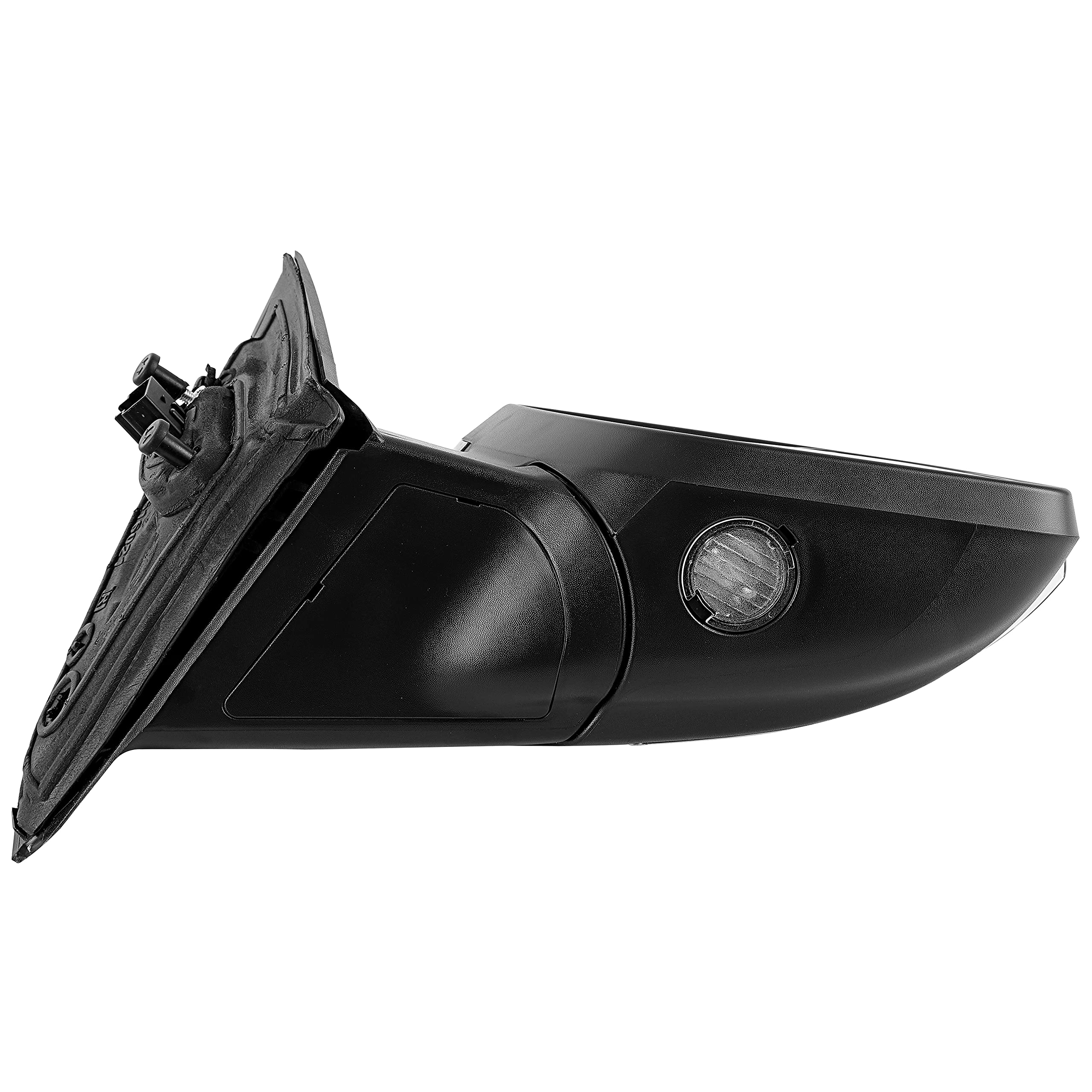 Glossy Black Power Heated Side Mirror with 7-Pin Turn Signal & Puddle Lamp - Compatible with 2016-2019 Ford Explorer (Passenger Side) Replacement for FO1321554 - Perfect for Winter Driving and Nighttime Visibility