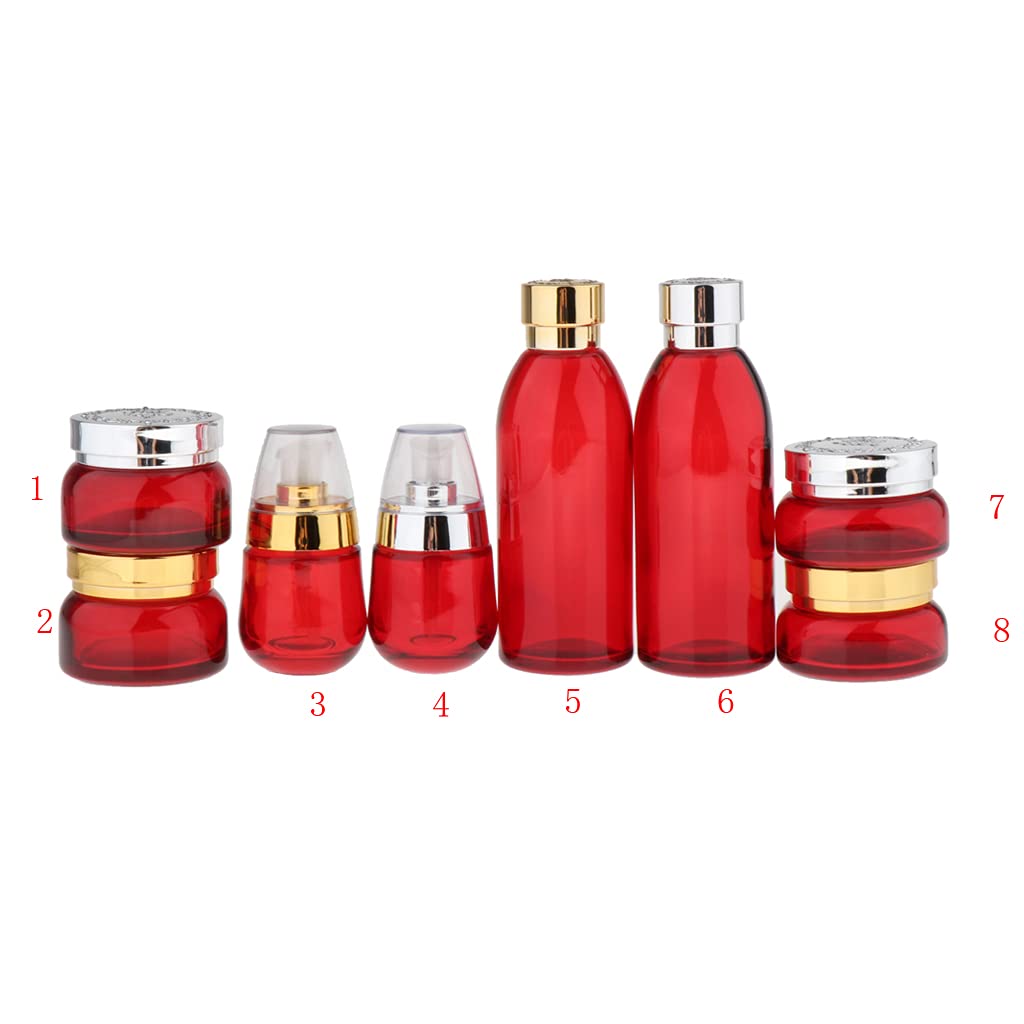120ml Empty Glass Bottle with Red Golden Cap - Ideal for Makeup, Cosmetic Cream, Lotion & Skincare Samples - Perfect for DIY Beauty, Travel Size & Sample Packaging