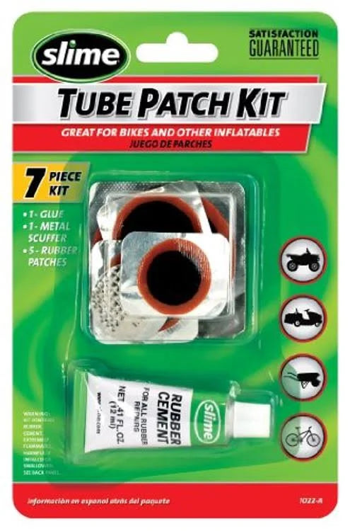 Slime Tube Patch Kit - Self-Adhesive Tire Repair Kit for Bikes, Motorcycles & ATVs - Quick & Easy Flat Tire Fix for On-The-Go Emergencies