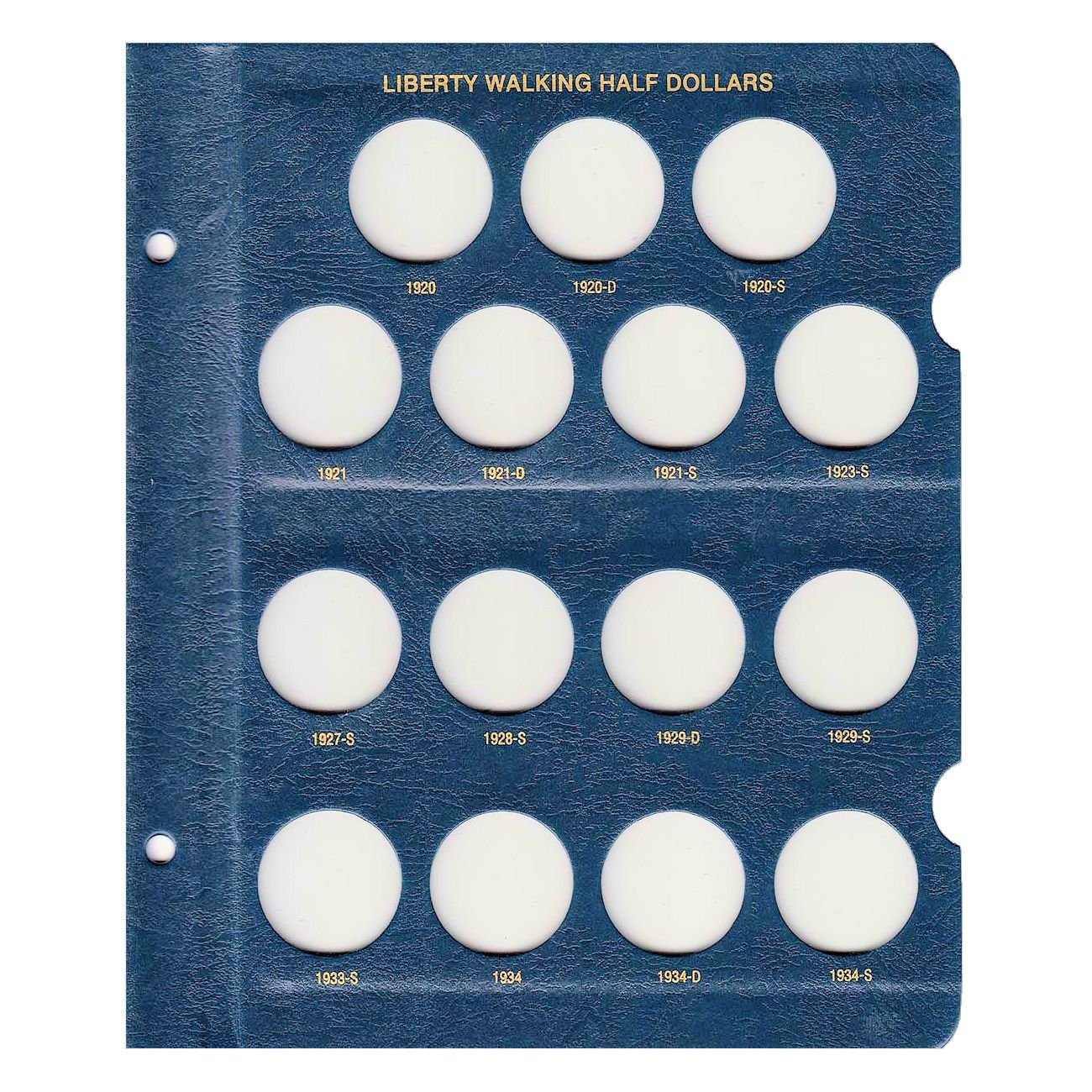 Whitman US Walking Liberty Half Dollar Coin Album 1916-1947 #9125 | Premium Coin Storage Book for Collectors | Perfect for Coin Shows, Gift Giving & Display