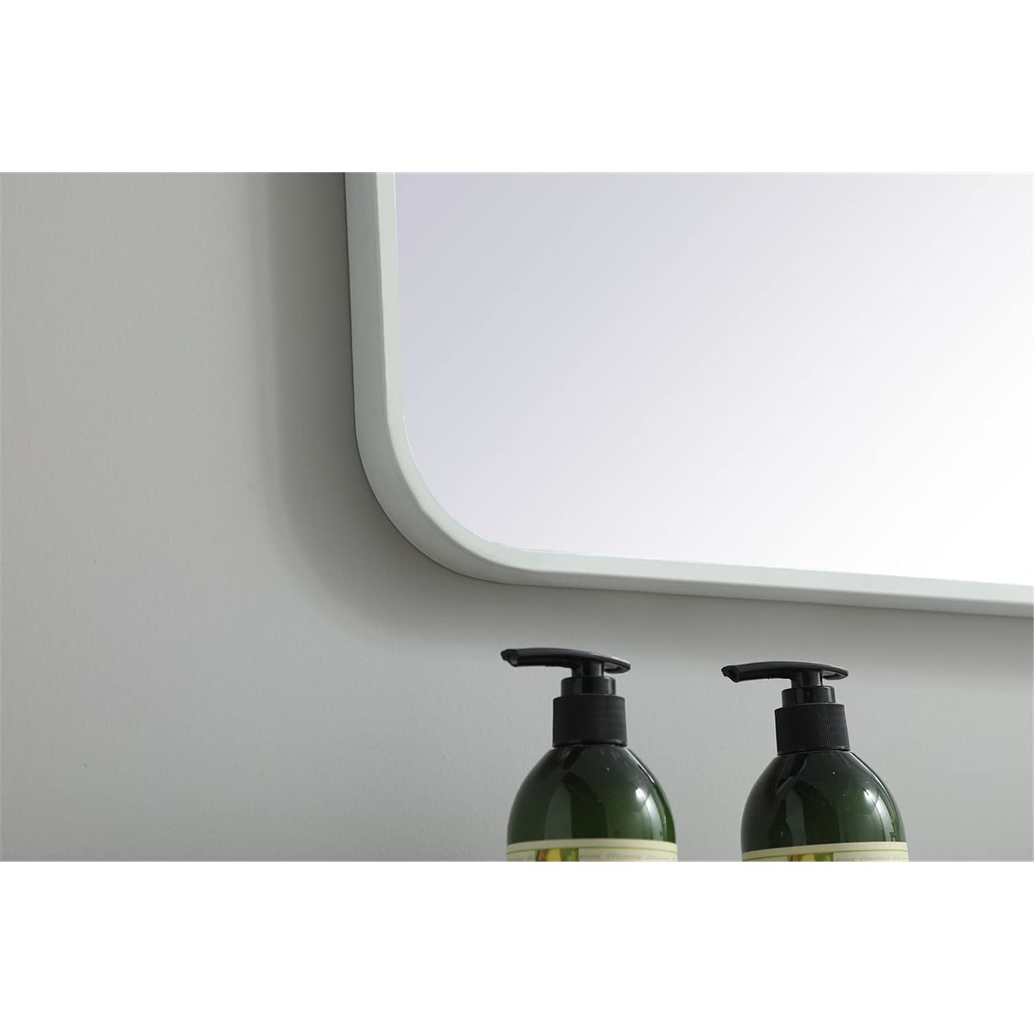 Elegant White Metal Rectangular Mirror 30x40 - Home Decor & Wall Styling