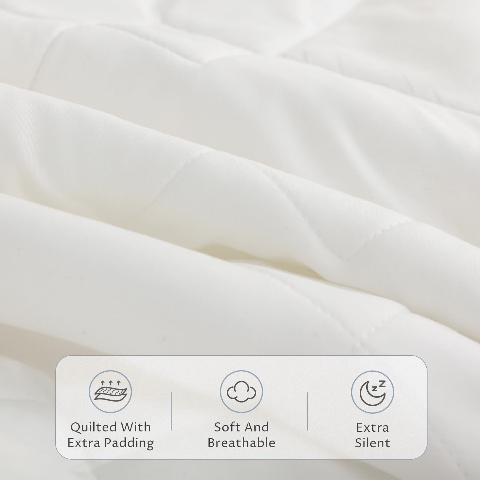 Reaks Electric Heated Mattress Pad - California King Size, Quilted Dual Control with 10 Heat Settings, ETL Certified Bed Warmer with 1-12 Hour Timer & Auto Shut Off, Lighted Buttons, White - Perfect for Cold Nights & Arthritis Pain Relief