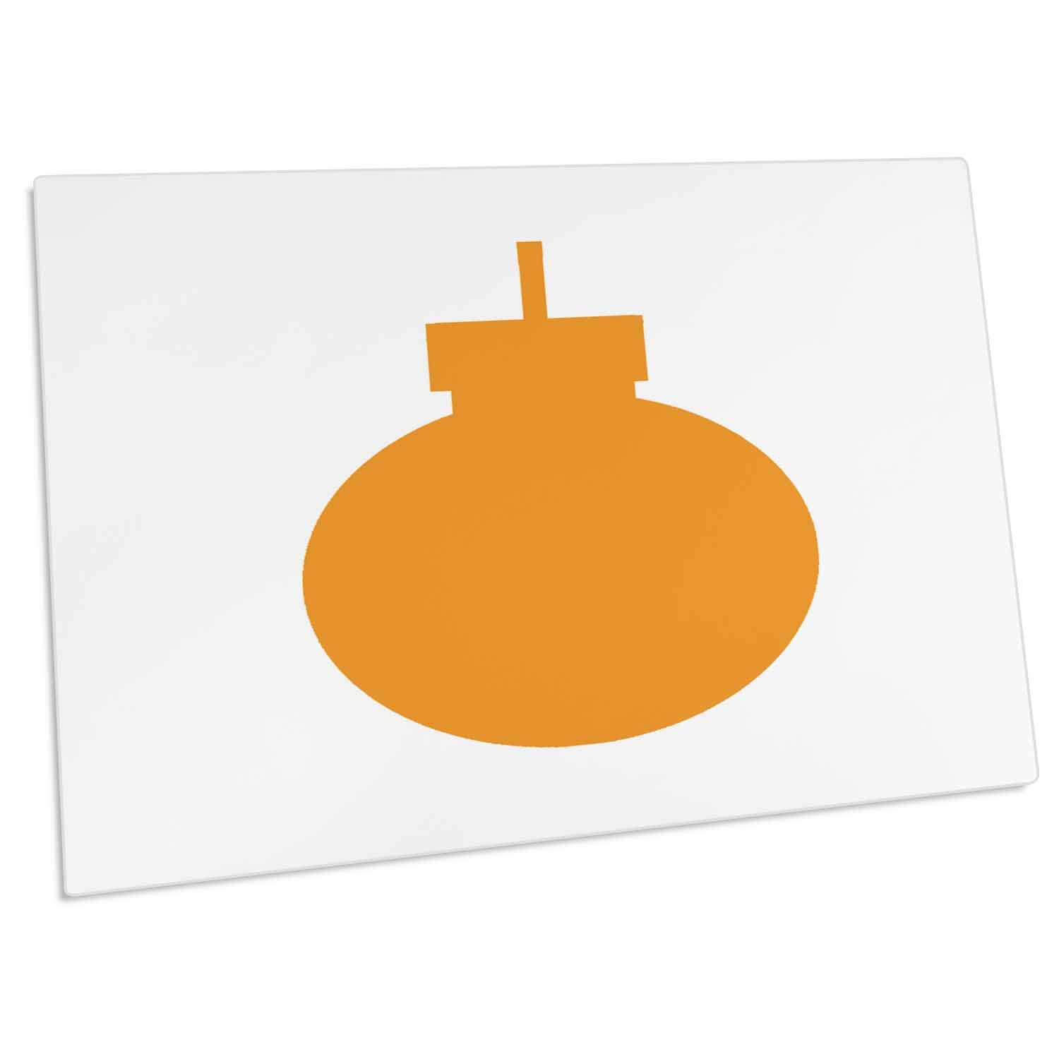 3D Rose Round Christmas Ornament Orange Desk Pad Place Mats (dpd-182011-1) - Holiday Table Decor for Christmas Parties, Home & Office Festive Dining
