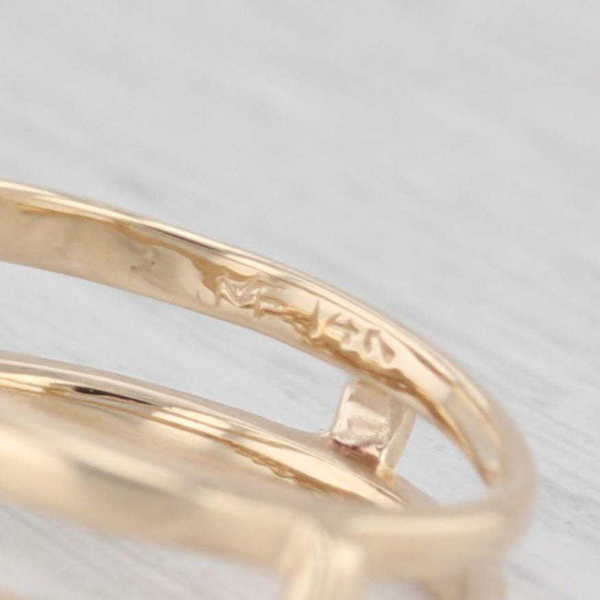 0.40ctw Diamond Ring Guard 14k Yellow Gold Size 6.5 - Wedding Band Enhancer for Bridal Jewelry, Perfect for Brides & Anniversary Gifts