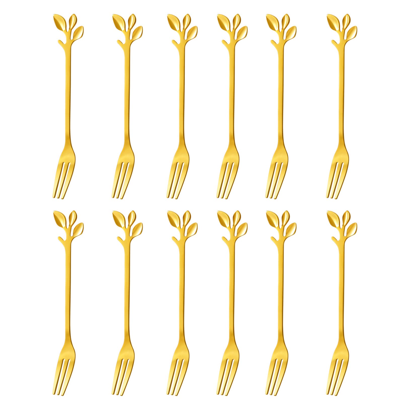 NMQLX 12-Piece Stainless Steel Dessert Fork Set - 4.8