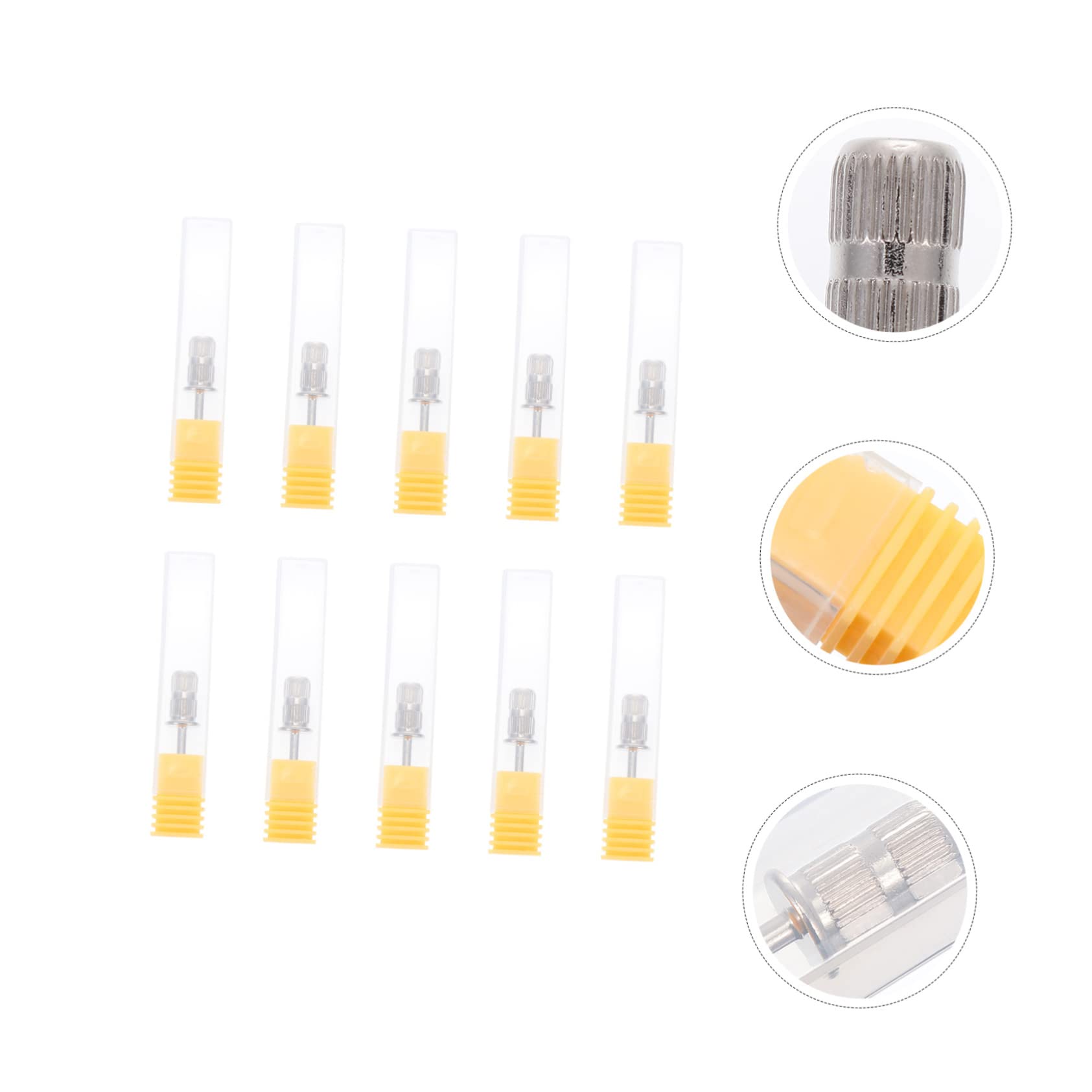 FOMIYES 10pcs Nail Polisher Sanding Bands - Professional Nail Buffer Kit for Manicure & Pedicure, Metal Nail File Bits for Electric Nail Drill, Portable & Durable Nail Care Accessories - Perfect for Home Salon & Professional Nail Art
