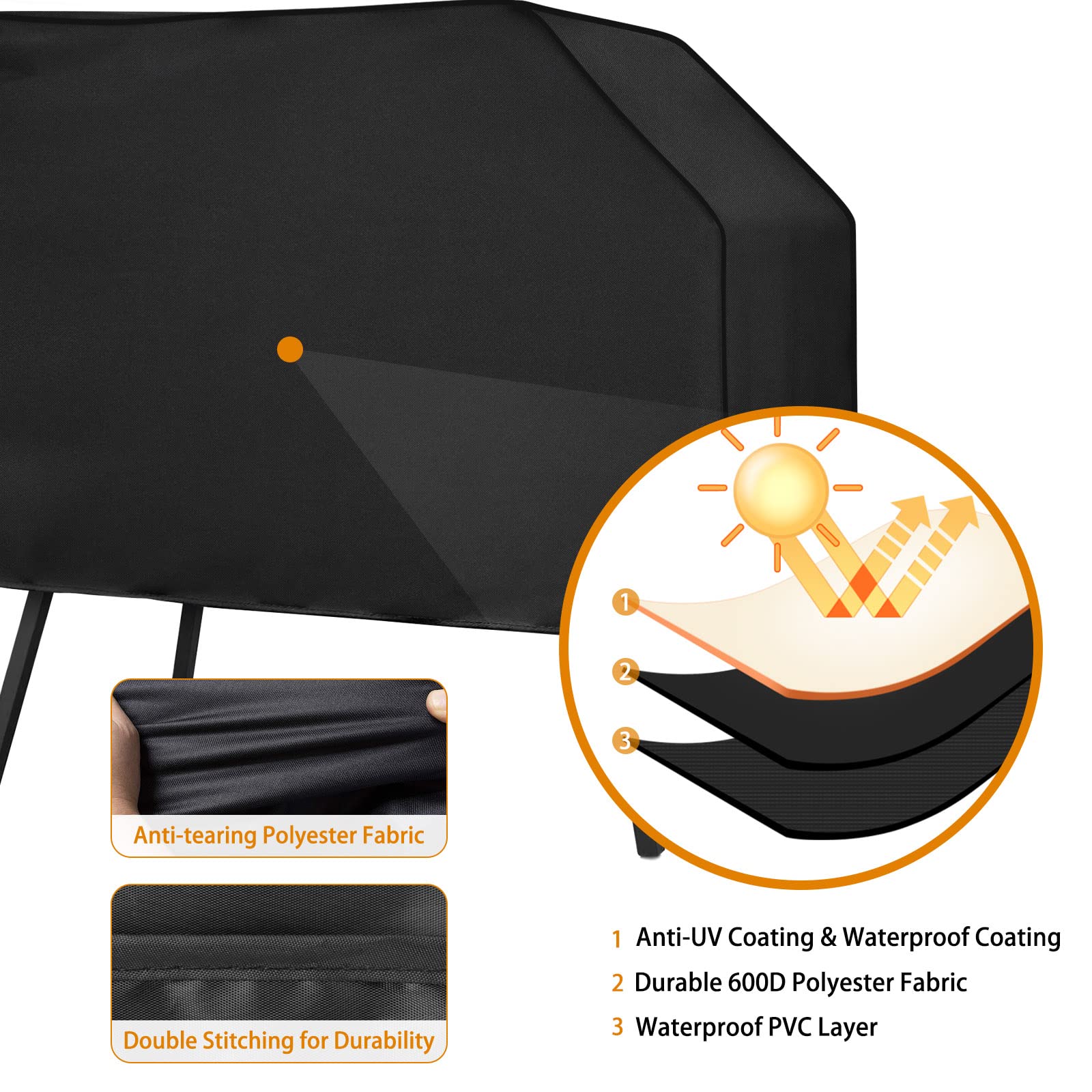 Heavy Duty 600D Waterproof Griddle Cover for Blackstone 22