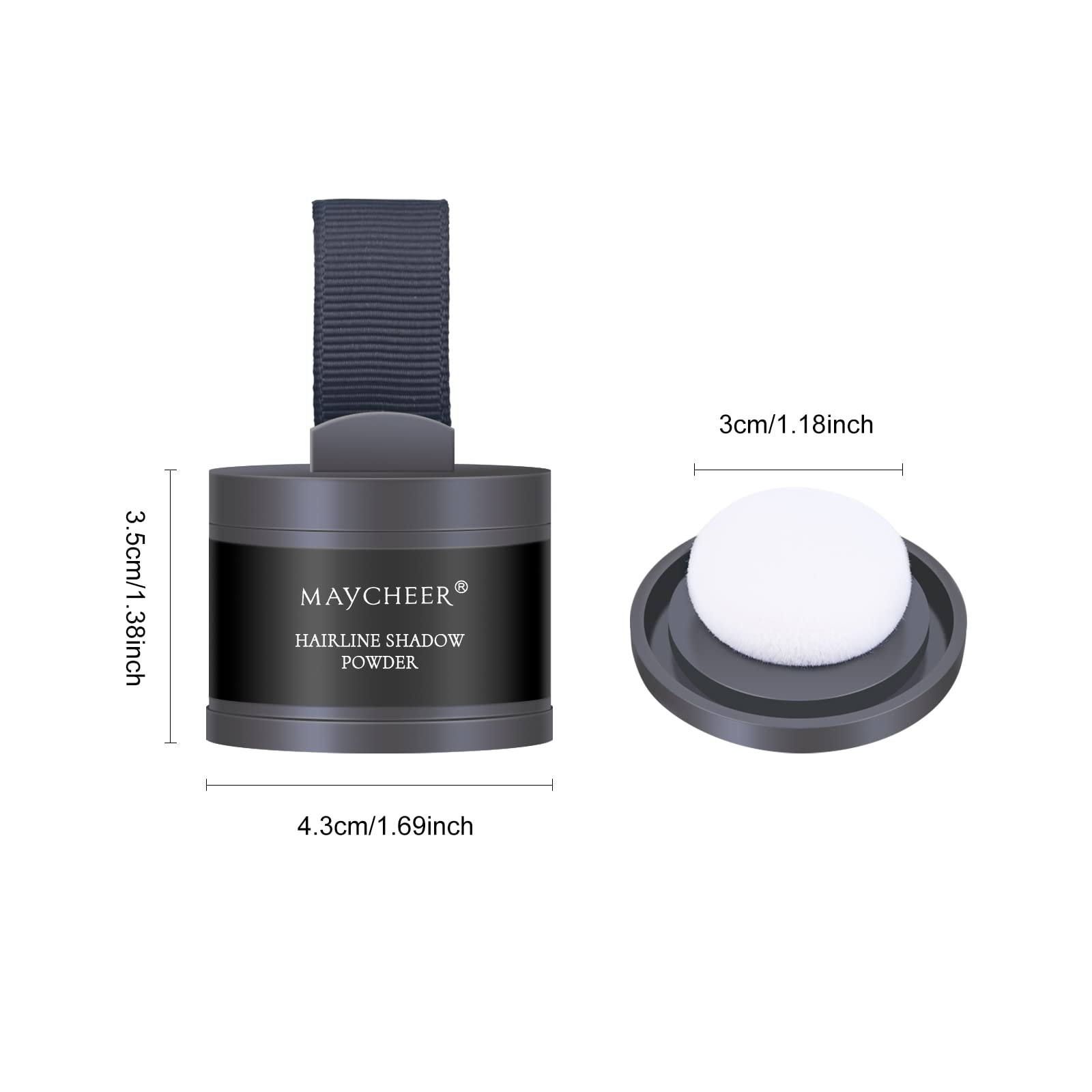 Root Touch Up Powder for Thinning Hair - Black Hairline Shadow to Cover Gray Hair for Women & Men | Quick Hair Color Solution for Daily Use & Special Occasions