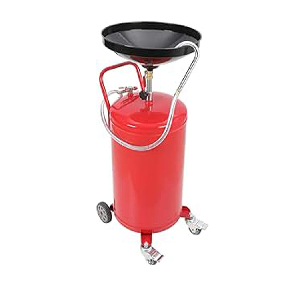 GARVEE 18 Gallon Industrial Portable Waste Oil Drainer with Adjustable Spout & Funnel - Heavy Duty Oil Drain Pan for Automotive, Motorcycle, Truck & Equipment Maintenance