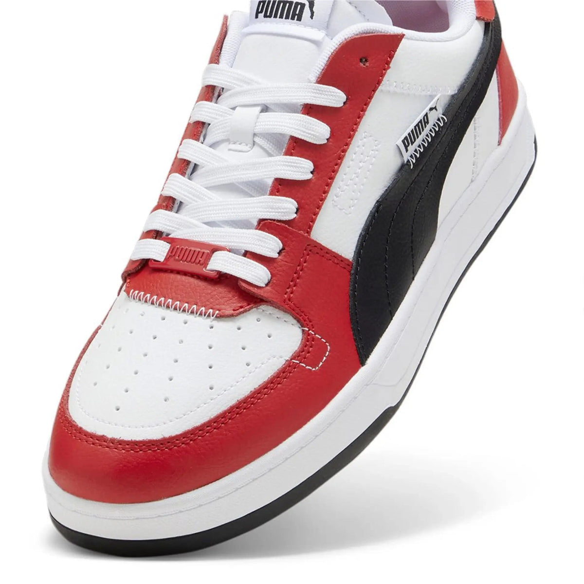 PUMA Men's Caven VTG 2.0 Sneakers - Red, White & Black Running Shoes for Men | Comfortable Athletic Shoes for Jogging, Gym & Casual Wear