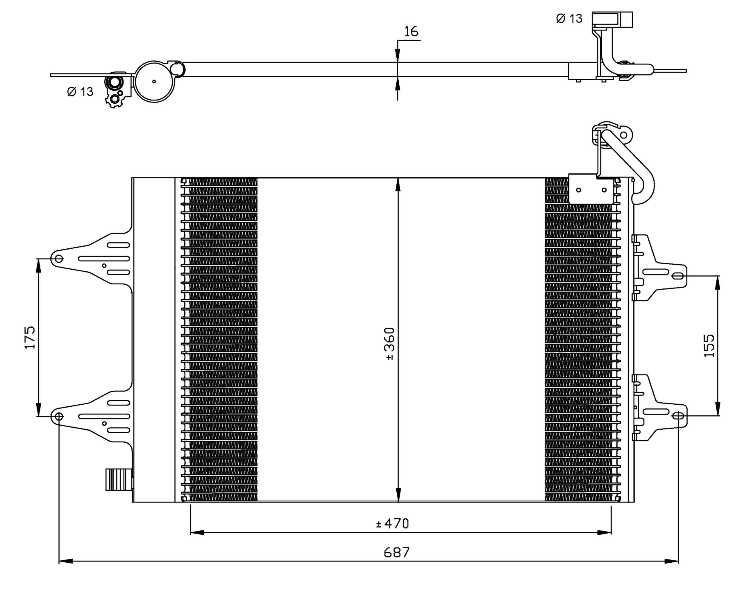 High Performance 35480 AC Condenser for Car Air Conditioning System - Perfect for Auto Repair, HVAC Maintenance & Cooling System Upgrades
