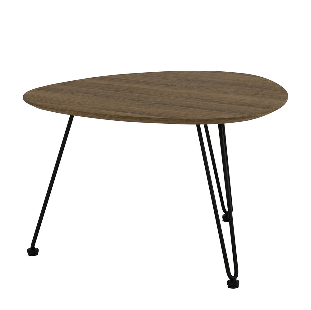 CORWIN Oval Coffee Table 67cm - Solid Walnut Wood Modern Living Room Furniture for Small Spaces - Perfect for Apartments, Living Rooms & Home Decor