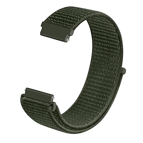 ZKCREATION 20mm Braided Watch Band - Replacement Strap for Fitness Trackers & Activity Trackers, Soft & Durable Green Wristband - Perfect for Running, Gym & Daily Wear