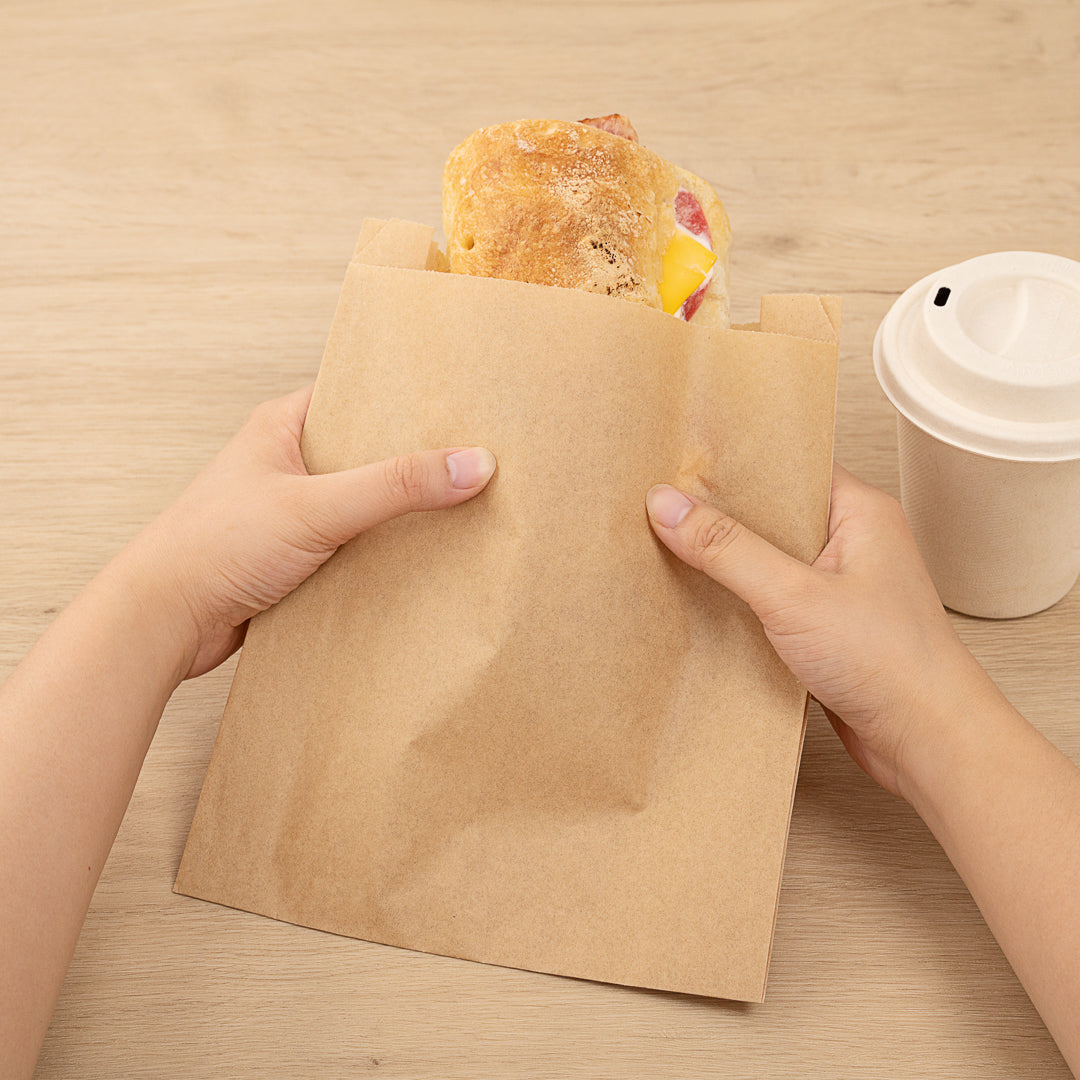 Eco-Friendly Silicone Coated Kraft Paper Sandwich & Snack Bags - 7