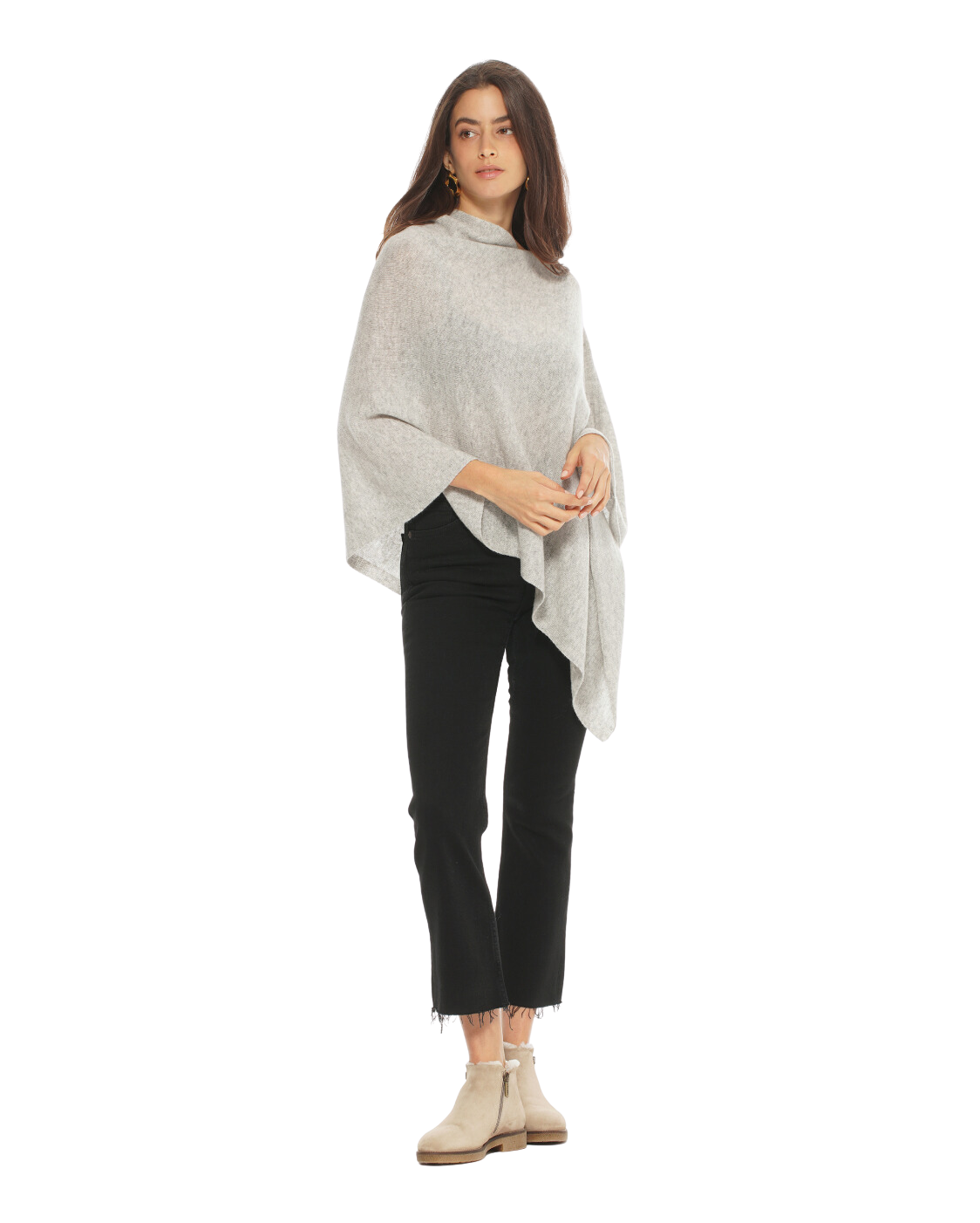 Luxury Women's Pure Cashmere Poncho - Soft & Warm Winter Wrap Shawl for Casual Outfits, Office Wear & Travel Accessories
