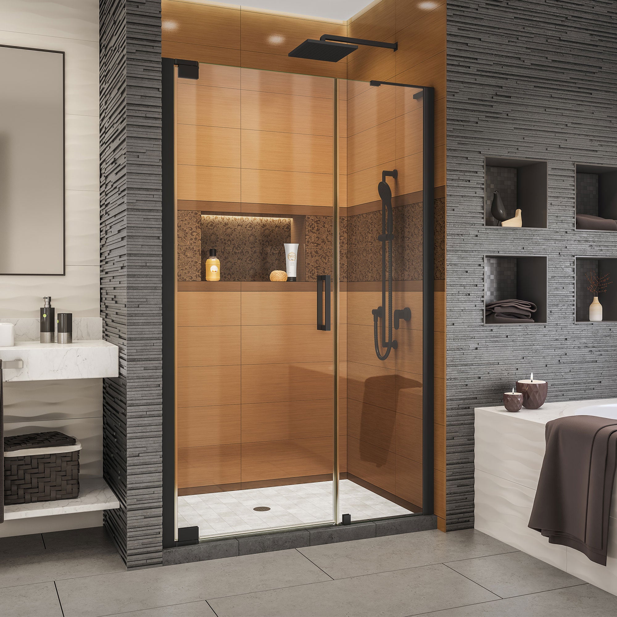 DreamLine Elegance LS Frameless Pivot Shower Door 46.5-48.5