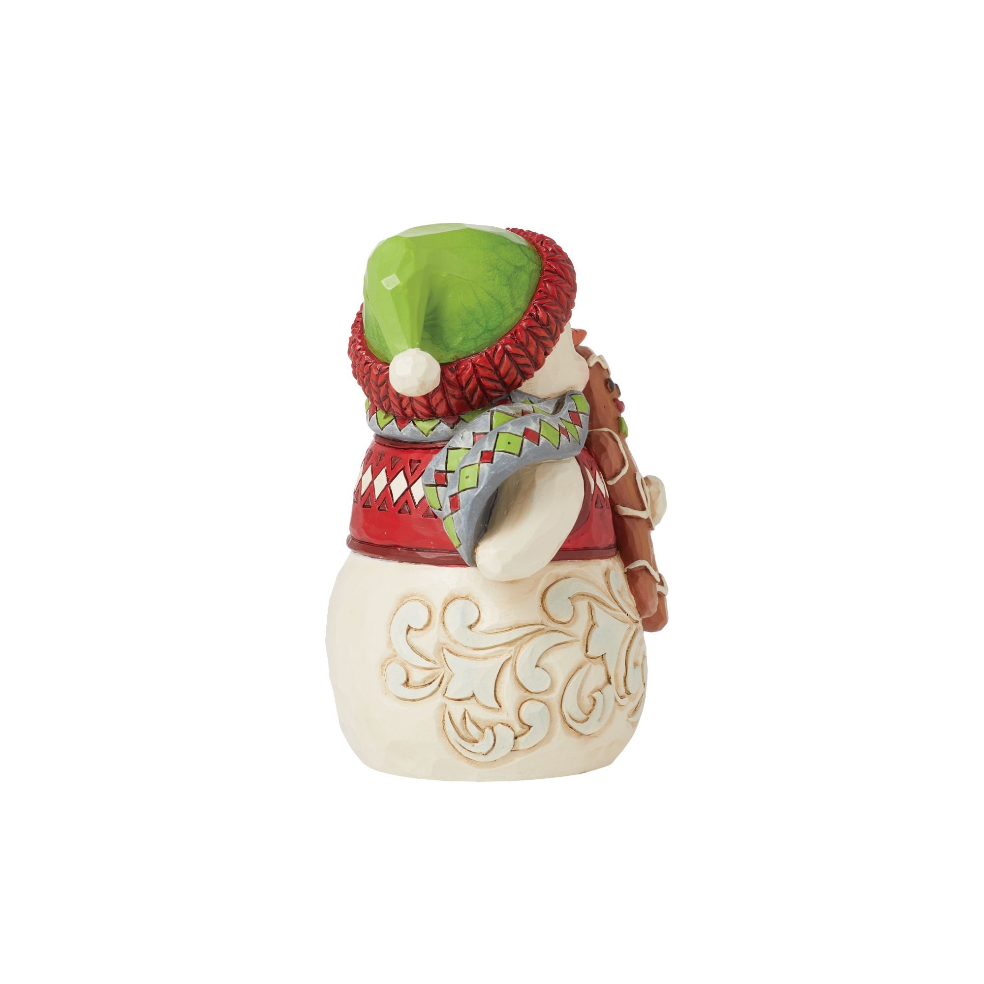 Mini Snowman Gingerbread Figurine - Christmas Holiday Decor for Home, Office, and Party - Perfect for Tree Ornaments, Table Centerpieces, and Gift Giving