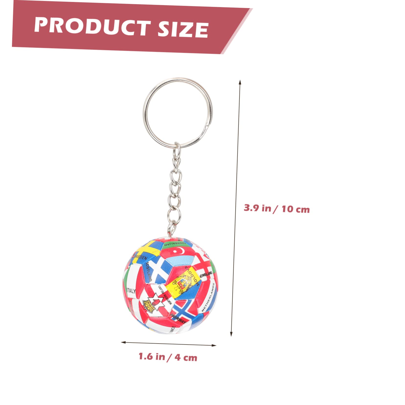 Happyyami 12-Piece Soccer Keychain Set - Metal Football Keychains for Team Fans, Sports Souvenirs, and Bag Accessories | Perfect for Gifts, Backpacks, and Soccer Match Souvenirs