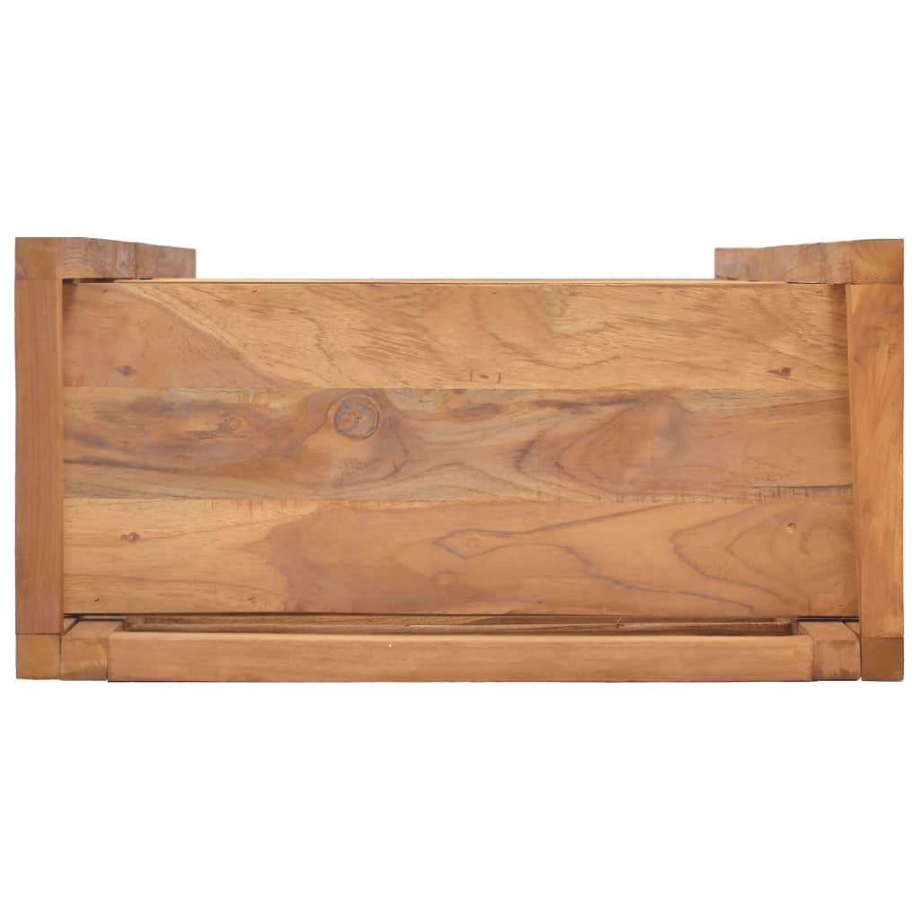Premium Solid Teak Wood Shelving Unit - 47.2
