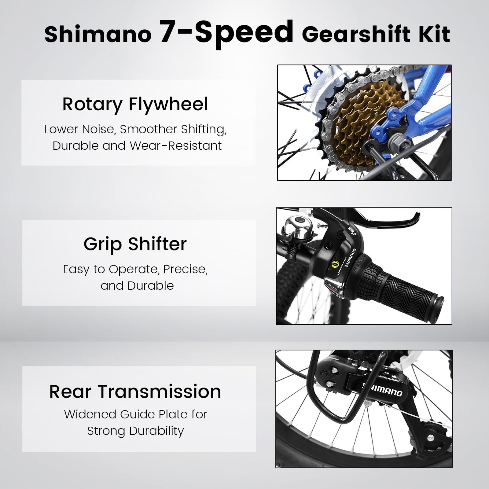 **Ecarpat 20 Inch Kids' Bike for Ages 6-12 | 7-Speed Mountain Bike for Boys & Girls | Birthday Gift | Outdoor, City & Snow Cycling | Pink, Blue, Green, White**    *(Perfect for Birthday Gifts, Outdoor Adventures, City Commuting & Snow Riding!)*