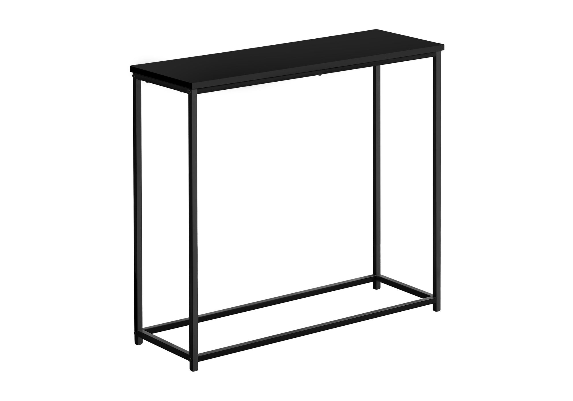 Modern Black Metal Accent Table - Stylish Side Table for Living Room, Entryway, Bedroom or Office - Perfect for Decor, Storage & Display