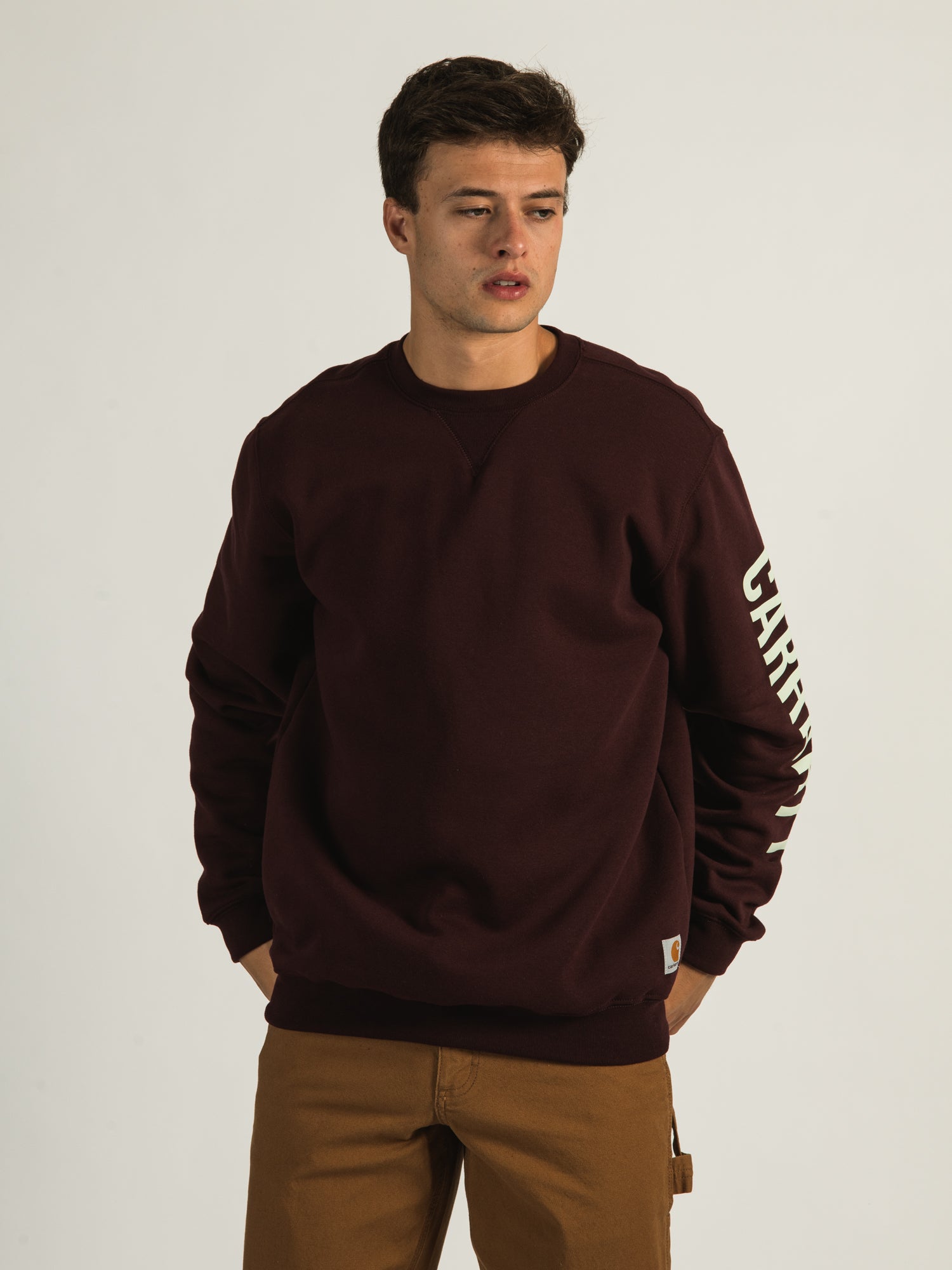 Carhartt Midweight Logo Crewneck Sweatshirt for Men & Women - Comfortable & Durable Workwear - Perfect for Outdoor Activities, Work & Casual Wear