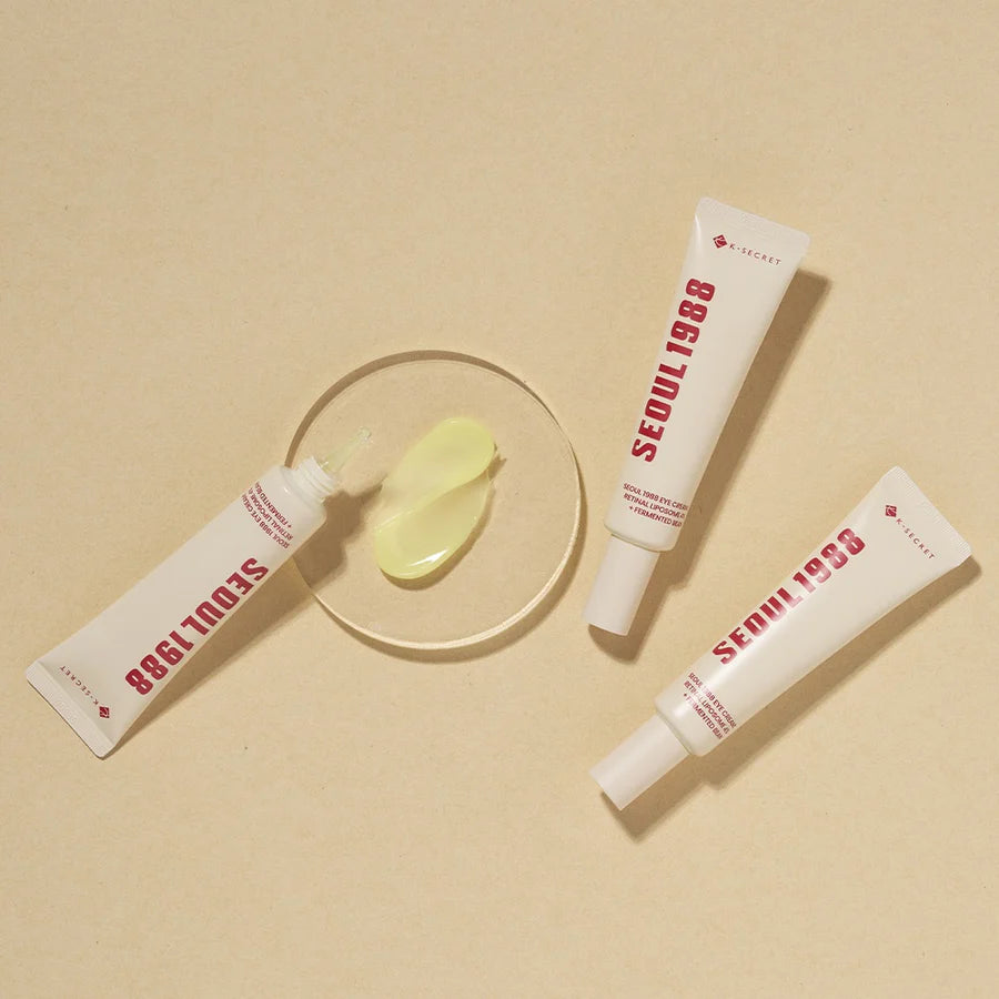 SEOUL 1988 Eye Contour Cream with 4% Retinal Liposome & Fermented Bean K Secret - Dark Circle Treatment, Anti-Aging Eye Cream for Wrinkles & Puffiness - Perfect for Night Routine & Travel Skincare